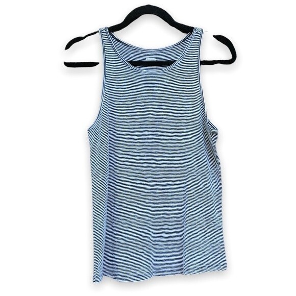Old Navy Black White Stripe Tank Top Women's Size XS Knit Fabric - Picture 1 of 10